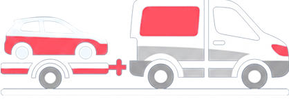 Illustration d'un camion de dépannage transportant une voiture