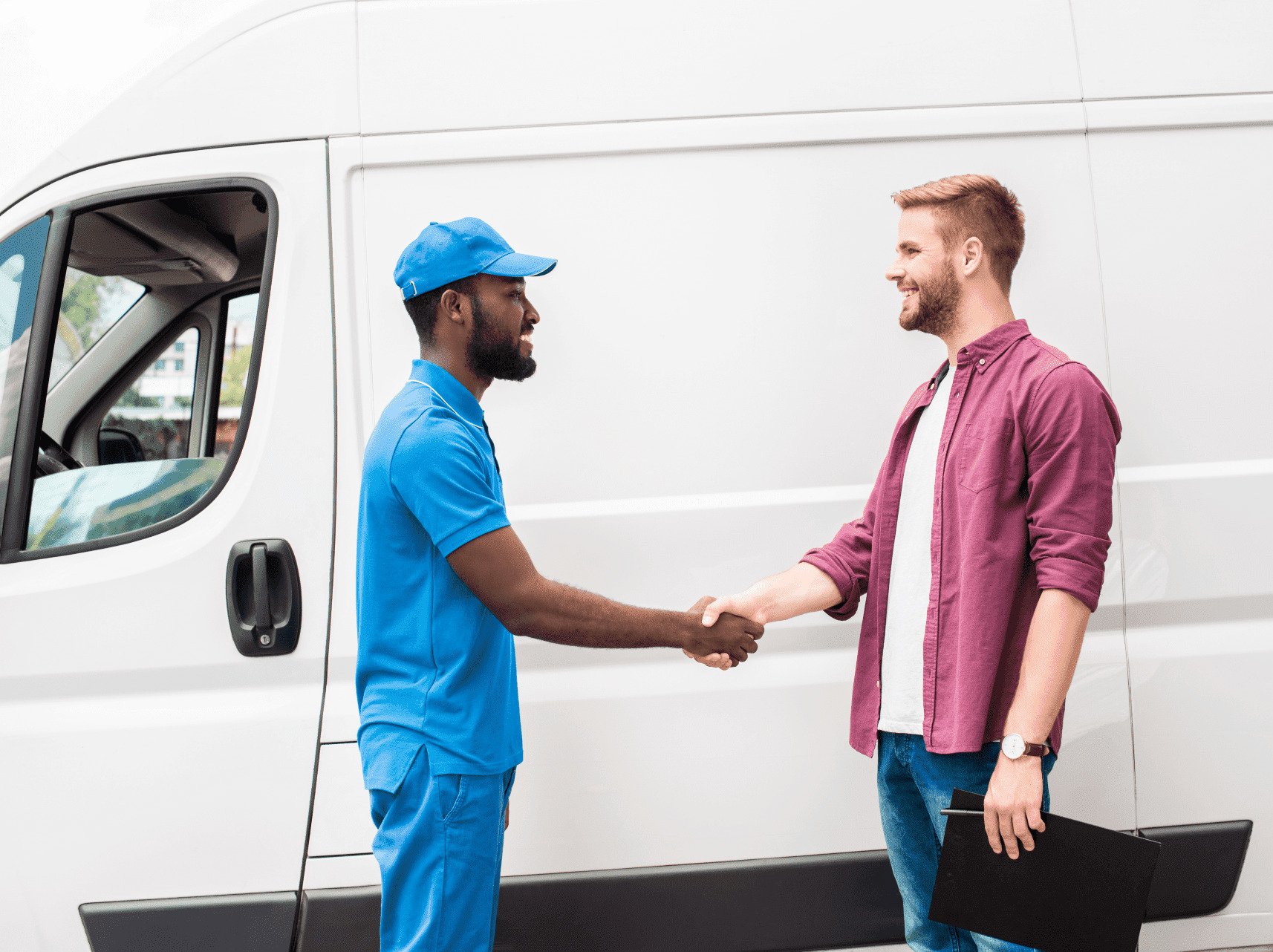 Happy Driver Shaking Hands