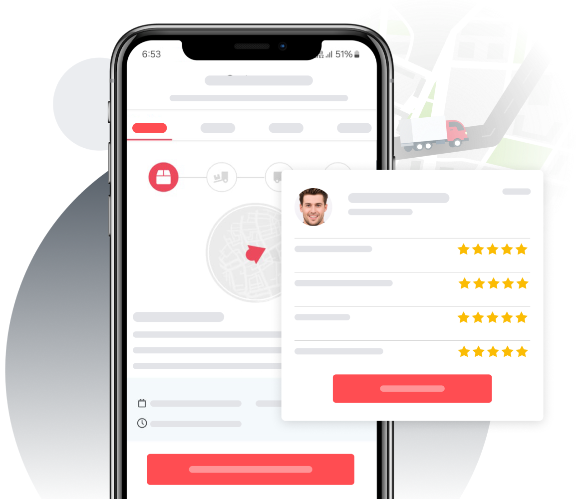 Interface mobile de suivi de livraison en temps réel